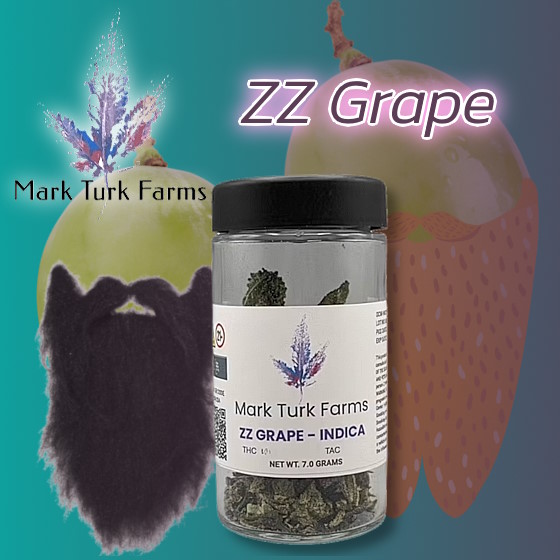 Mark Turk Farms ZZ Grape indica flower, 7 gram jar