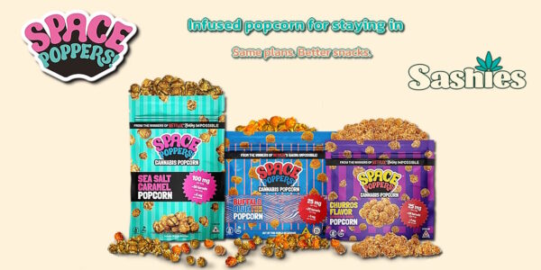 Space Poppers - Infused popcorn for staying in. Same plans. Better snacks.