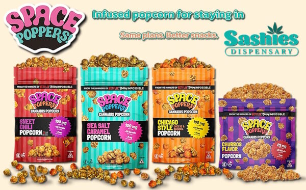 Space Poppers - Infused popcorn for staying in. Same plans. Better snacks.